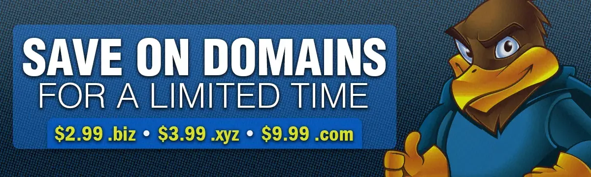 Hawk Host January domain promotions banner